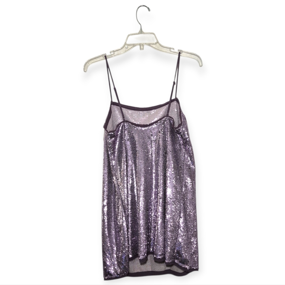 FREE PEOPLE INTIMATELY Time To Shine Sequin Slip Dress Purple Small - Picture 3 of 7